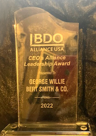 George Willie 2022 BDO Alliance Award